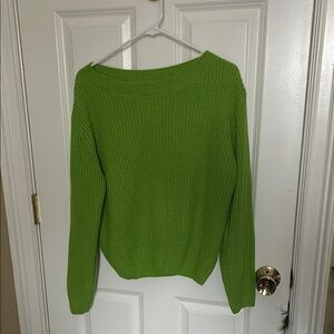 SHEIN Green Crew Neck Sweater